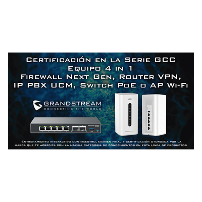 GRANDSTREAM - Certificación en Ciberseguridad Perimetral / Firewall Integrado / IDS/IPS / Control de Acceso Web / Anti-Malware