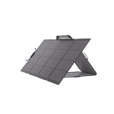 ECOFLOW - Módulo Solar Bifacial, Portátil y Flexible de 220W Recomendado para Estaciones Portátiles EFD330, EFD350 ó EFD500 / Ajuste de Ángulo / Carga Eficiente / Incluye Cable XT60 a MC4