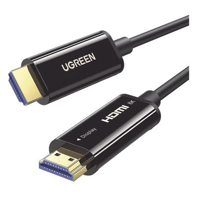 UGREEN - Cable HDMI por Fibra Óptica / 8K@60Hz / HDMI 2.1 / 48 Gbps / 10 m (32.81 ft) / Fibra 4 Núcleos + Cobre 7 Núcleos / HDR / eARC / Aleación Zinc