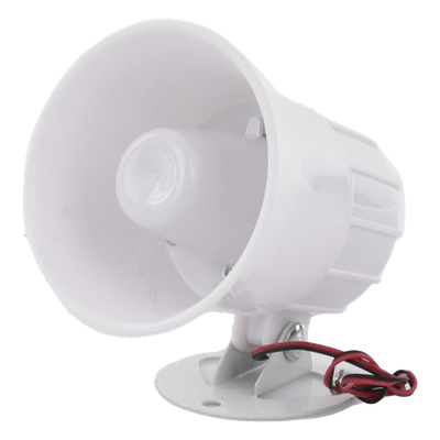 SFIRE - Sirena Cableada / 110 dB / 15 W / 12 VCC / Diseño Compacto 110 × 100 × 113 mm