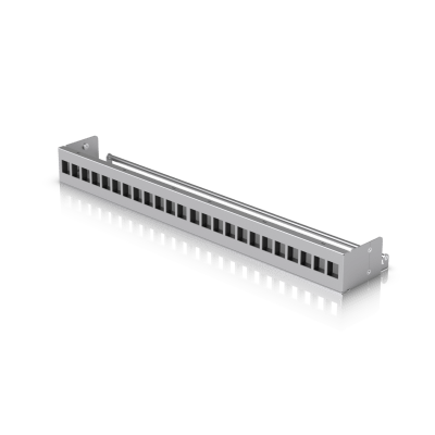 UBIQUITI - UACC Rack Patch Panel Blank 24 Puertos - Panel Patch Keystone 1U con Barra de Gestión de Cables y Estética Uniforme