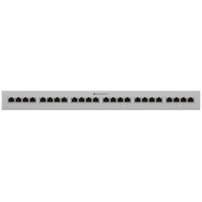 UBIQUITI - Panel de Protección Ethernet de 24 Puertos UniFi UACC-ETH-SP-Panel-24, 10 GbE con Sopoete PoE+++, 20 kA Rack 1U