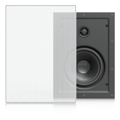 UBIQUITI - Altavoz Empotrable de Pared / Woofer 6.5" / Tweeter 1" Pivote ±15° / 130W 8 Ohms / Cobertura Simétrica Axial 90° / NDAA Compliant