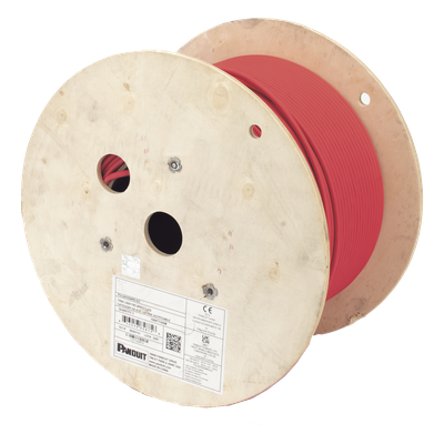 PANDUIT - Bobina de Cable UTP / Cat6A / 23 AWG / LSZH / 305 m (1000 pies) / Rojo
