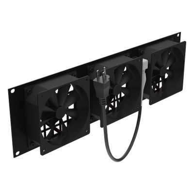 LINKEDPRO BY EPCOM - Kit de Ventilación para Rack / 3 Ventiladores 12 x 12 cm / 110 Vca / Clavija 5-15P / 1.8 m (5.9 ft) de Cable / 19" Ancho