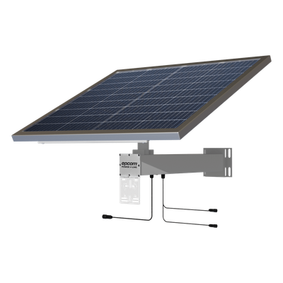 EPCOM POWERLINE - Sistema de Alimentación Solar Autónomo / Panel 120W / Batería LiFePO₄ 60Ah (768Wh) / Salida DC 12V 3A / IP65 / RS-485 / -40°C a 85°C