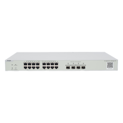 RUIJIE - Switch Multi-Gigabit PoE++ / 16 Puertos 2.5G / 4 Puertos SFP+ 10G / 370W / Capa 2 / 160 Gbps / 1U Rack