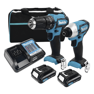 MAKITA - Kit Rotomartillo y Atornillador de Impacto / 18V Li-Ion / 2 Baterías 1.5 Ah / Carga 22 min / Sistema LXT