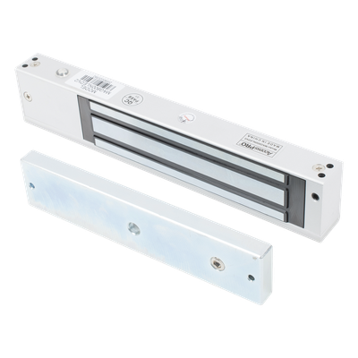 ACCESSPRO - Chapa Magnética Electromagnética / 280 kg (617.3 lbs) / LED Ultra-Brillante / Sensor de Estado / 12/24 VCC / Aluminio Anodizado