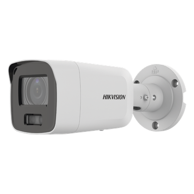 HIKVISION - Bala IP 8 Megapixel (4K) / Imagen a Color 24/7 / Lente 2.8 mm / Luz Blanca 40 mts / Exterior IP67 / WDR 130 dB / Entrada y Salida de Audio y Alarma / Captura Facial / ONVIF / Micro SD / Micrófono Integrado