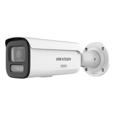 HIKVISION - Bala IP / 6 Megapixel / Lente Mot. 2.8 a 12 mm / 60 m IR + Luz Blanca (197 ft) / IP67 NEMA 4X / WDR 130 dB / AcuSense 3.0 + AcuSeek / Metal / -30°C a 60°C