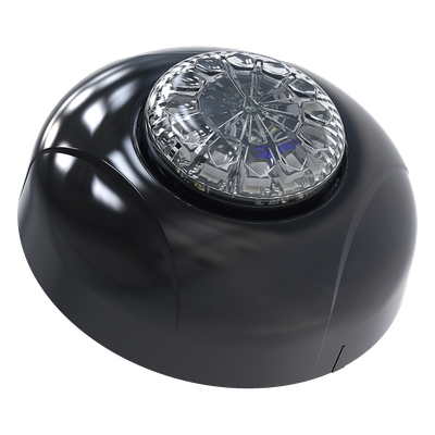 SIGNALPRO - Estrobo LED / 12 LED Alta Intensidad / Rojo-Azul / Lente Transparente / Bisel Negro / IPX7 / 12 VCD