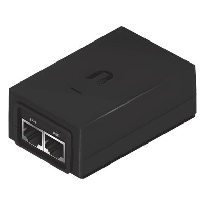 UBIQUITI - Adaptador PoE / 24 VDC 1.0 A / Gigabit 10/100/1000 Mbps / Protección ESD / Montaje en Pared / 0-40°C