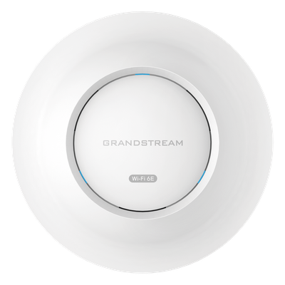 GRANDSTREAM - Punto de Acceso Wi-Fi 6E / Tribanda / Hasta 5.4 Gbps / 384 Clientes Simultáneos / Cobertura 175 m (574.1 ft) / MU-MIMO 2x2:2 OFDMA
