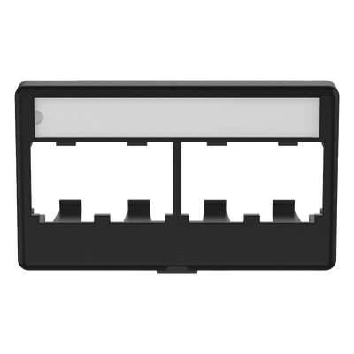 PANDUIT - Placa de Mobiliario Modular / 4 Puertos Mini-Com / ABS Negro / 2.9x0.88x1.77 pulg (73.66x22.35x44.95 mm)