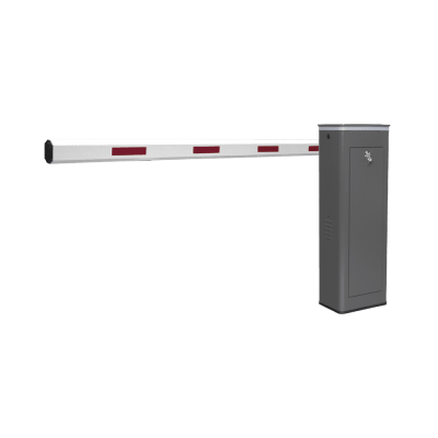 ACCESSPRO - Kit de Barrera Vehicular Izquierda y Brazo de 3 Metros / Finales de Carrera Ajustables por Programación / Movimiento Fluido / Diseño Elegante Color Gris / Con Corona Led Semaforizada