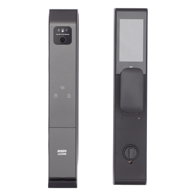 ACCESSPRO - Cerradura Autónoma Inteligente / Autenticación Biométrica Dual de Rostro y Palma / Teclado PIN / Control por APP / Batería Recargable / IP65 / -25°C a 70°C