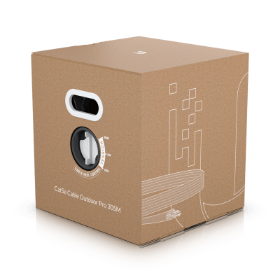UBIQUITI - Bobina de Cable de Red Cat 5e / Blindado F/UTP / Exterior 305 m (1,000 ft) / TPE Resistente UV / VW-1
