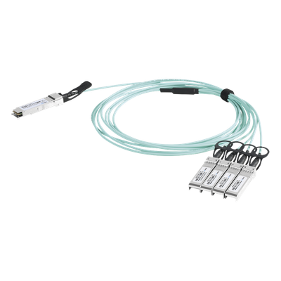 LINKEDPRO - Cable AOC QSFP+ / 40 Gbps a 4x 10 Gbps / Fibra Óptica Activa / 2 m (6.6 ft) / Alta Densidad / Multi-Marca