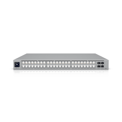UBIQUITI - UniFi Switch USW-Pro-XG-48 / Capa 3 / 48 puertos (32 × 10 GbE, 16 × 2,5 GbE) + 4 puertos SFP28 25 G