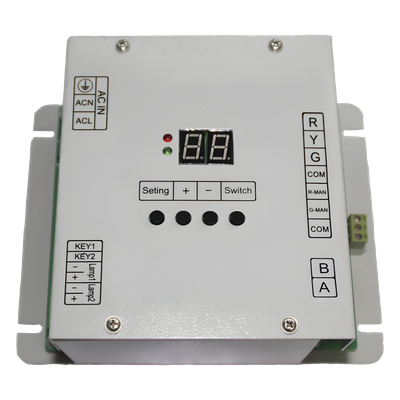 ACCESSPRO - Controlador de Tráfico Peatonal / 5 Salidas / 110 VCA / Gabinete con Montaje / Integración Alarma Acústica