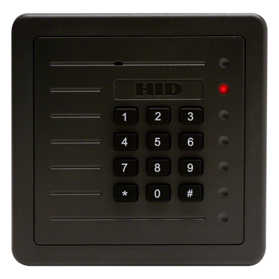 HID - Lector de Proximidad de Mediano Alcance / Teclado Integrado / Wiegand / Exterior / 8' (20 cm) / 12 VCC / -30 a 65 °C