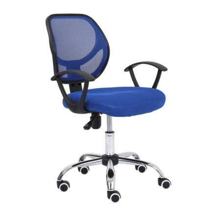 NEXTEP SOLUCIONES - Silla Secretarial Nextep de Altura Ajustable Tela Azul Base Giratoria