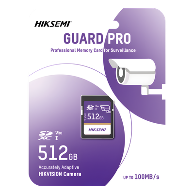 HIKSEMI BY HIKVISION - Tarjeta SD / 512 GB / 100 MB/s Lectura / 90 MB/s Escritura / Clase 10 U3 V30 / 3D TLC NAND / −25°C a 85°C (−13°F a 185°F)