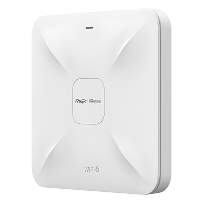 RUIJIE - Punto de Acceso Mesh / Wi-Fi 6 / 802.11ax MU-MIMO 4x4 / 3.2 Gbps / 512 Usuarios / Doble Banda 2.4 y 5 GHz / Montaje Techo o Pared
