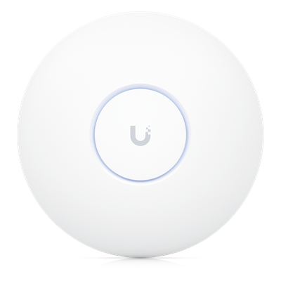 UBIQUITI - Access Point / WiFi 7 / Tribanda 2.4/5/6GHz / 8 Streams Espaciales / 2.5 GbE / 160 m² (1.750 ft²) / +500 Clientes / PoE+ / Techo o Pared