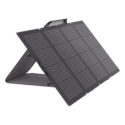 ECOFLOW - Módulo Solar Bifacial, Portátil y Flexible de 220W Recomendado para Estaciones Portátiles EFD330, EFD350 ó EFD500 / Ajuste de Ángulo / Carga Eficiente / Incluye Cable XT60 a MC4