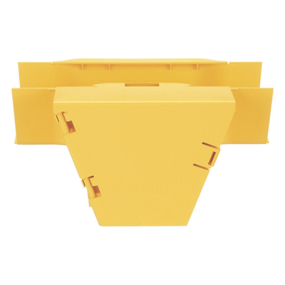 PANDUIT - Accesorio en T para Canaleta 4x4 / Conexión Horizontal a Bajada Vertical 90° / Radio de Curvatura 50.8 mm / Tapa con Bisagras / Material ABS 94V-0