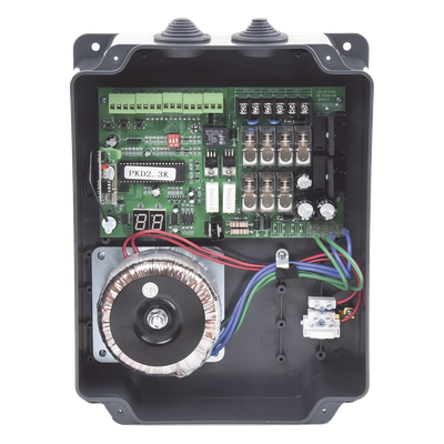 ACCESSPRO - Cuadro de Mando / 110VAC / 24VDC / 12x24x32 cm / 4.7x9.4x12.6 in / 2 Controles XBT23