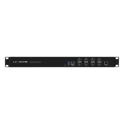 UBIQUITI - Router Edge / 8 Puertos SFP+ 10 Gbps / 1 Puerto RJ45 Gigabit / Throughput 80 Gbps / 16 Núcleos / 16 GB RAM / Hot-Swappable