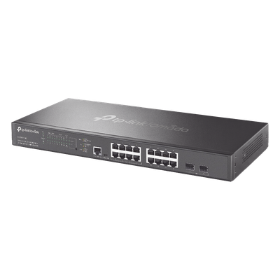 TP-LINK - Switch L2+ PoE+ / 16 Puertos MultiGigabit 2.5G / 8 Puertos PoE+ 240W / 2 Puertos SFP+ 10G / 120 Gbps / Administración Centralizada