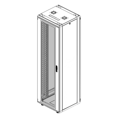 LINKEDPRO - Gabinete Rack de Piso / 42 Unidades / 19 Pulgadas / Carga 1000 kg / Puerta Cristal Templado / Ventilación Superior