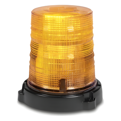 FEDERAL SIGNAL - Estrobo LED / Ámbar / Montaje Permanente / 12-24 VCC / 360° Visibilidad / 16.8 x 14 cm / Doble Flasheo