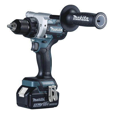 MAKITA - Taladro Atornillador / 18 V / 5 Ah / 130 Nm / 2 Velocidades 0-550 0-2100 rpm / 178 mm / 7 pulgadas / Brushless / LXT