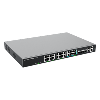 GRANDSTREAM - Router Todo-en-Uno / 50 Extensiones PBX / Firewall NGFW 9 Gbps / VPN IPsec 1.3 Gbps / 4x SFP+ 10 GbE / 8x 2.5 GbE / 16x GbE / Gestión en la Nube