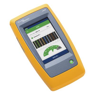 FLUKE NETWORKS - Calificador de Red / Verificación 10 Gbps / Pantalla Multitáctil a Color / Diagnóstico de Switch / Mapa de Cableado con Distancia al Fallo / Autenticación 802.1x