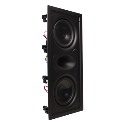 TRUAUDIO - Altavoz LCR de pared / Woofers dobles 6.5'' / Tweeter seda 1'' / 125W / 8Ω / 21.6 ft / 22° guía de ondas