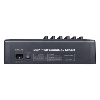 HIKVISION - Consola de Mezcla Analógica / 8 Canales / 6 Entradas Mic/Línea / 12 Salidas / DSP 14 Efectos / Bluetooth / USB Media / Rack