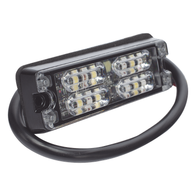 ECCO - Luz de Advertencia LED de Montaje en Superficie / 12 LEDs de 1 W / 36 Patrones de Destello / IP67 / SAE Clase I / 0.5 Pulgadas de Profundidad