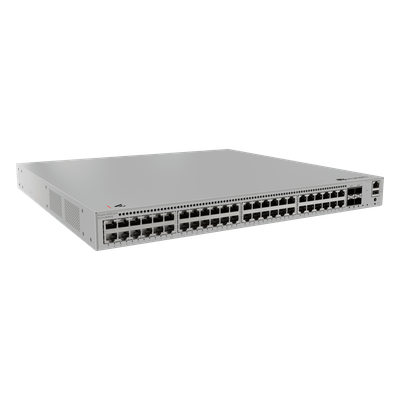 HUAWEI - Switch Core/Distribución / 48 Puertos PoE+ Gigabit / 4 SFP+ 10G / PoE Perpetuo / 849 W / Capa 3 / 176 Gbps