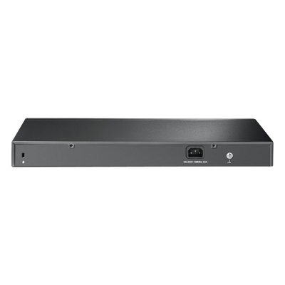 TP-LINK - Switch PoE+ Administrable / 24 Puertos Gigabit / 4 Ranuras SFP / 250W PoE Total / SDN Cloud / Enrutamiento Estático