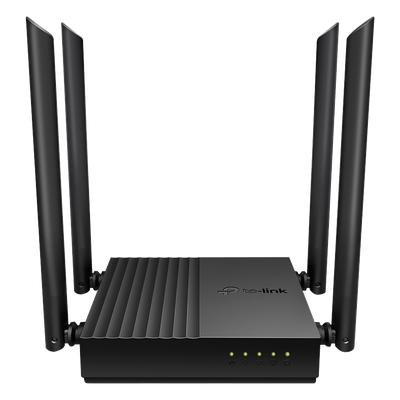 TP-LINK - Router Inalámbrico / AC1200 / Doble Banda / MU-MIMO 2x2 / 4 Puertos LAN Gigabit / EasyMesh / Beamforming