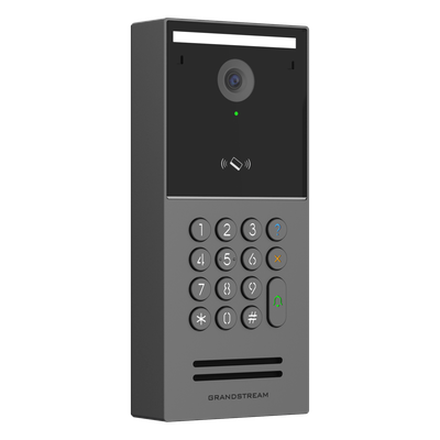 GRANDSTREAM - Videoportero IP Inteligente / 2K Ultra HD 4 MP / Ángulo 127° / IA ISP con Análisis de Comportamiento / Lector RFID Dual 13.56 MHz y 125 kHz / 5000 Tarjetas / PoE Integrado / IP66 IK10