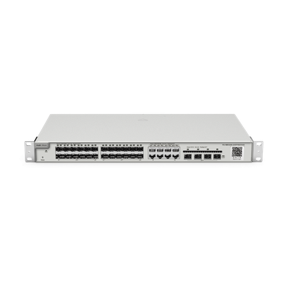 RUIJIE - Switch Administrable Capa 2+ / 24 Puertos SFP / 8 Puertos RJ45 Combinados / 4 SFP+ / 128 Gb/s / 6 kV Protección Sobretensión