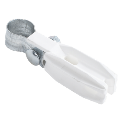 SFIRE - Aislador de Paso o Esquina / Abrazadera 1" (25 mm) / Resina Virgen 100% / Acero Galvanizado / Protección UV / Bolsa 100 Unidades