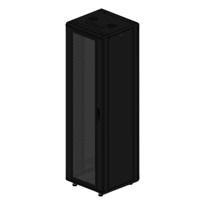 LINKEDPRO - Gabinete Rack de Piso / 42U / 19 Pulgadas / Carga 1000 kg / Puerta Cristal Frontal / 600x605x1990 mm